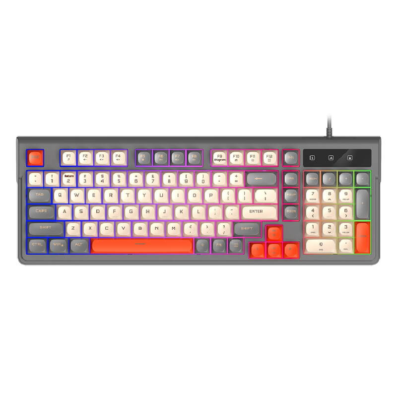 Anti-Ghosting Keyboard - Quiet 98 Keys Gaming Keyboard Wired