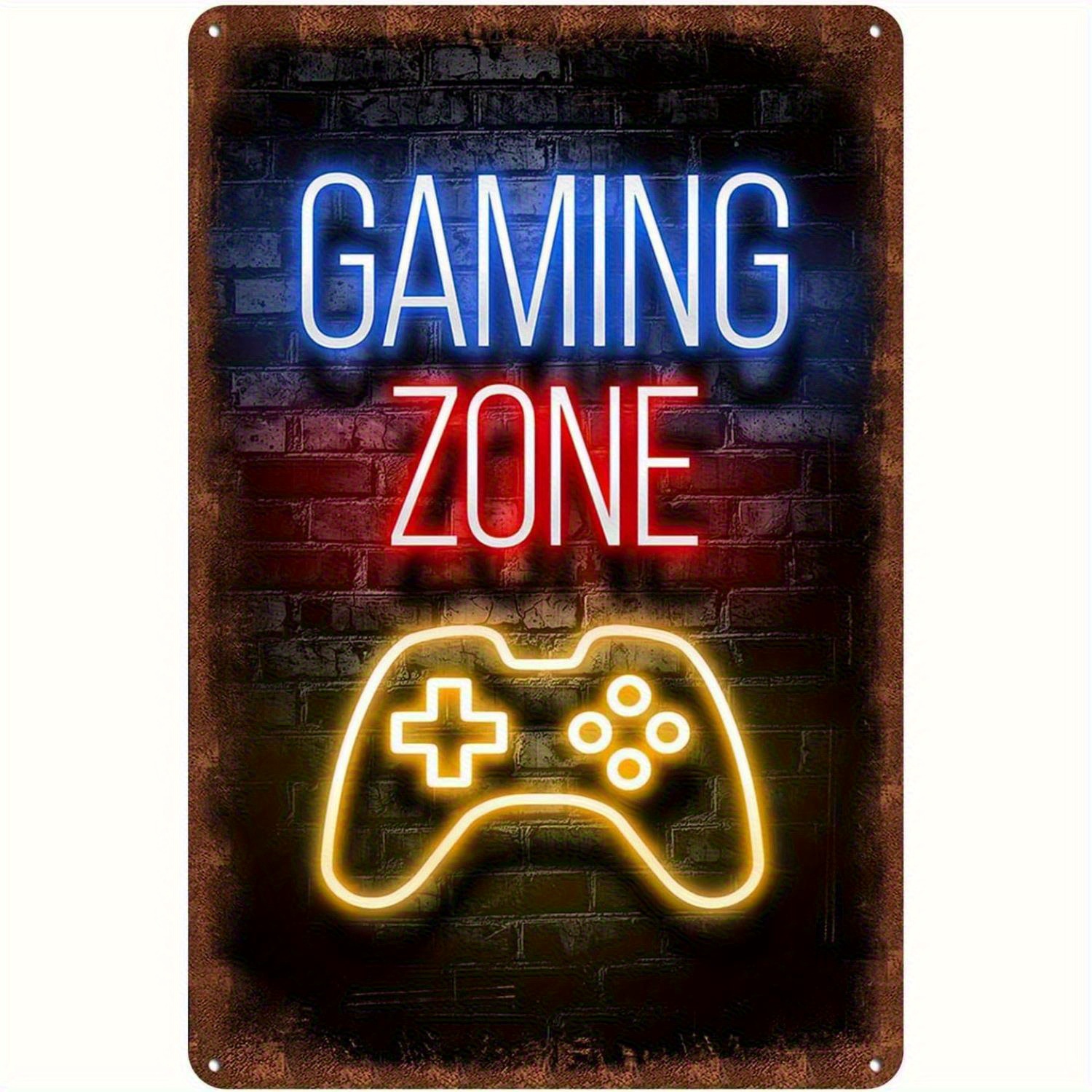 Gaming Controller - Vintage Gaming Zone Metal Tin Sign