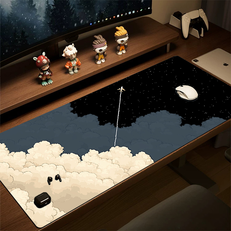 Pc Gaming Cloud Free - Anime Art Cloud Plant Desk Mat
