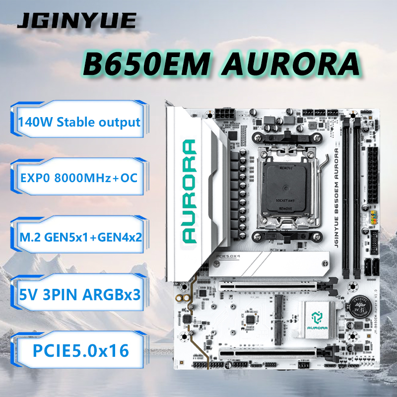 Pc Gaming Ryzen 7 - JGINYUE B650M AURORA New Motherboard M-ATX