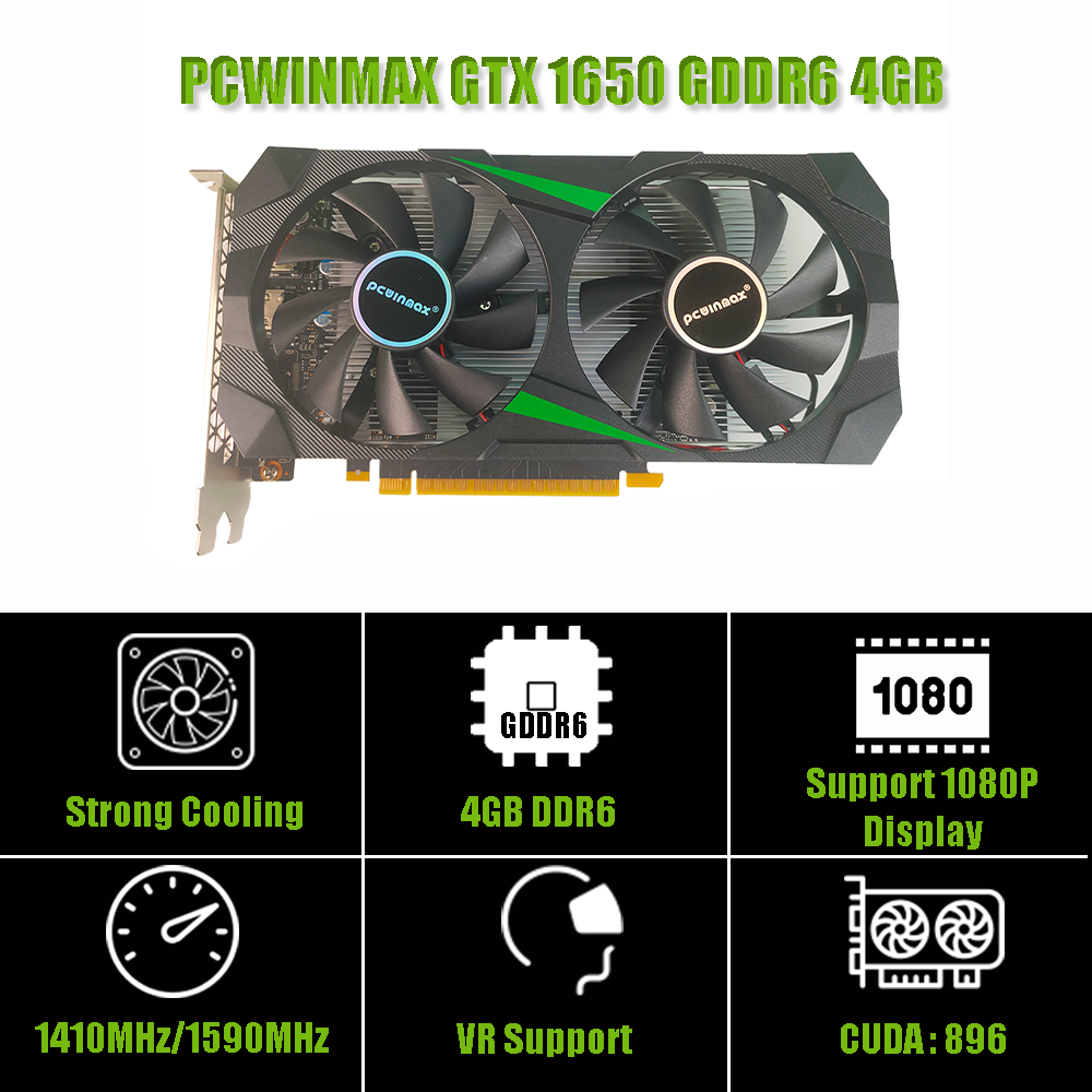 PCWINMAX GTX 1650 4GB GDDR6 12 - Pc Gaming Gtx 1650 のレビューと価格