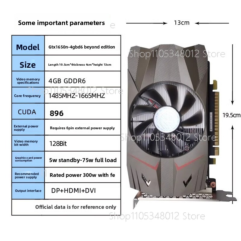GTX 1650 4GB Graphics Card for - Pc Gaming Gtx 1650 のレビューと価格