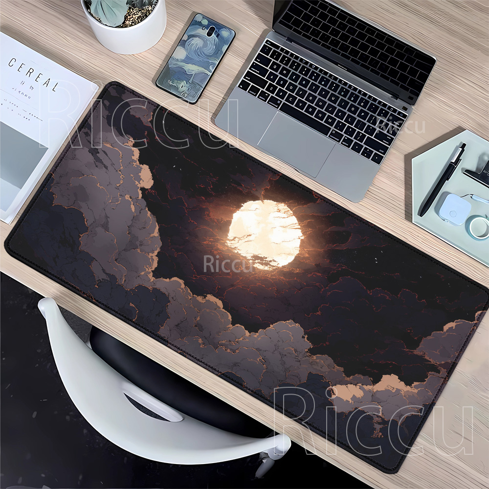 moon night cloud Mousepad Rubb - Pc Gaming Cloud Free のレビューと価格
