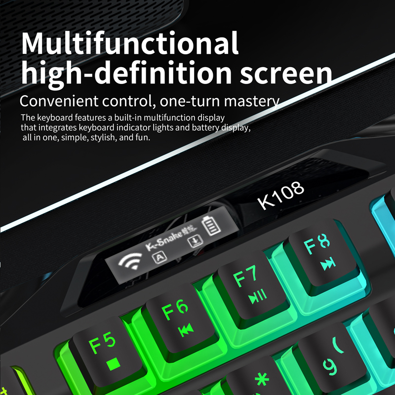 K-Snake 87 Keys Wireless Gamin - Anti-Ghosting Keyboard のレビューと価格