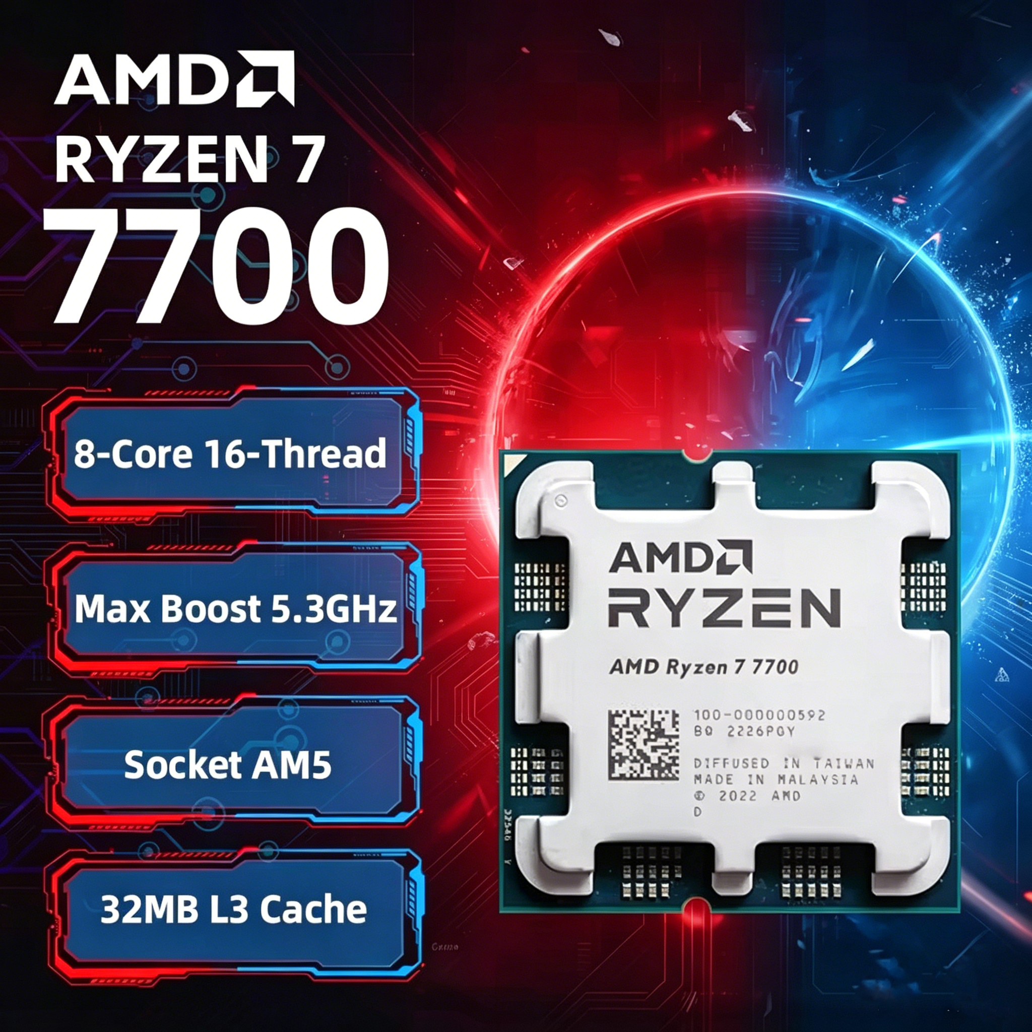 AMD Ryzen 7 7700 R7 7700 8 Cor - Pc Gaming Ryzen 7 のレビューと価格