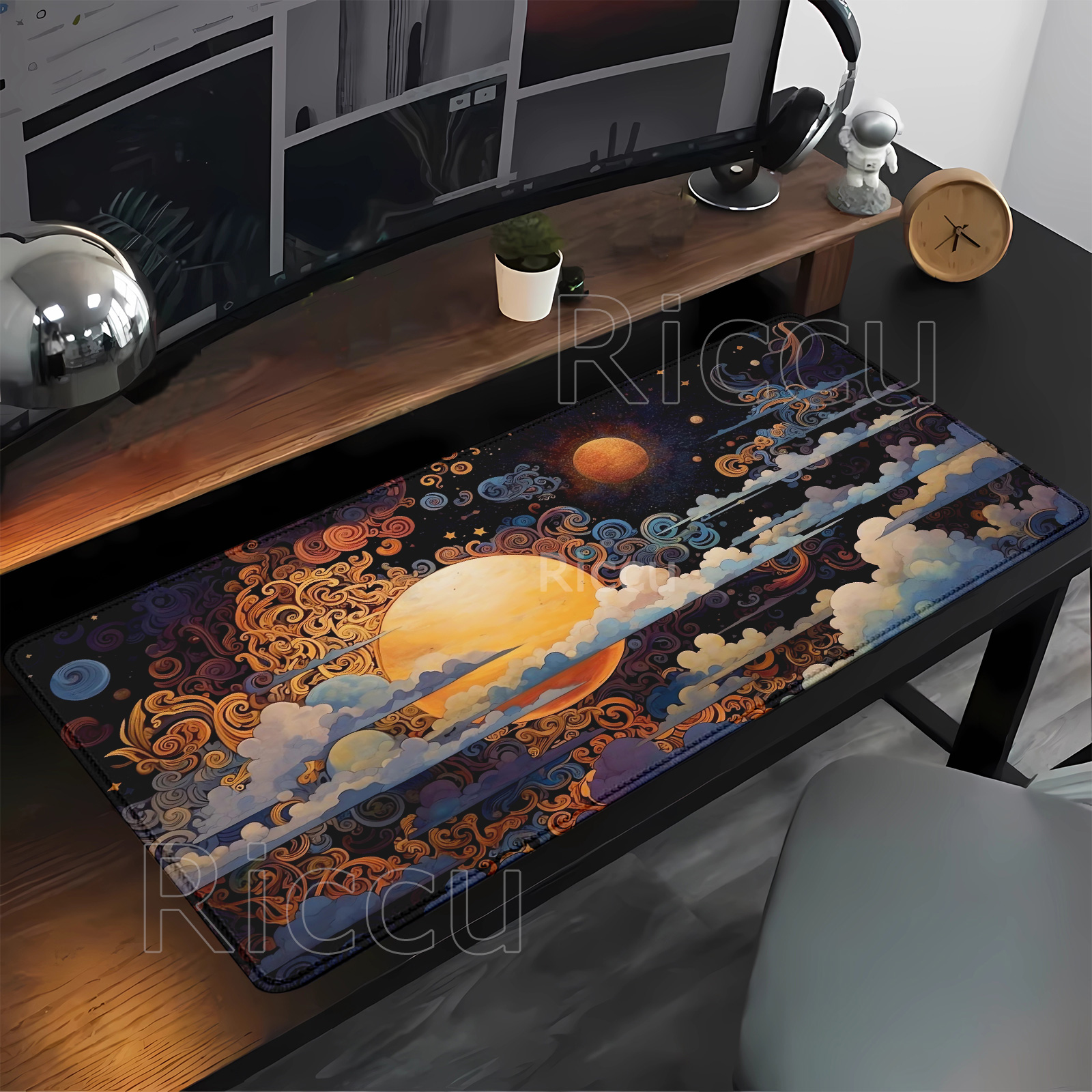 Large Mouse Pad Full moon and  - Pc Gaming Cloud Free のレビューと価格