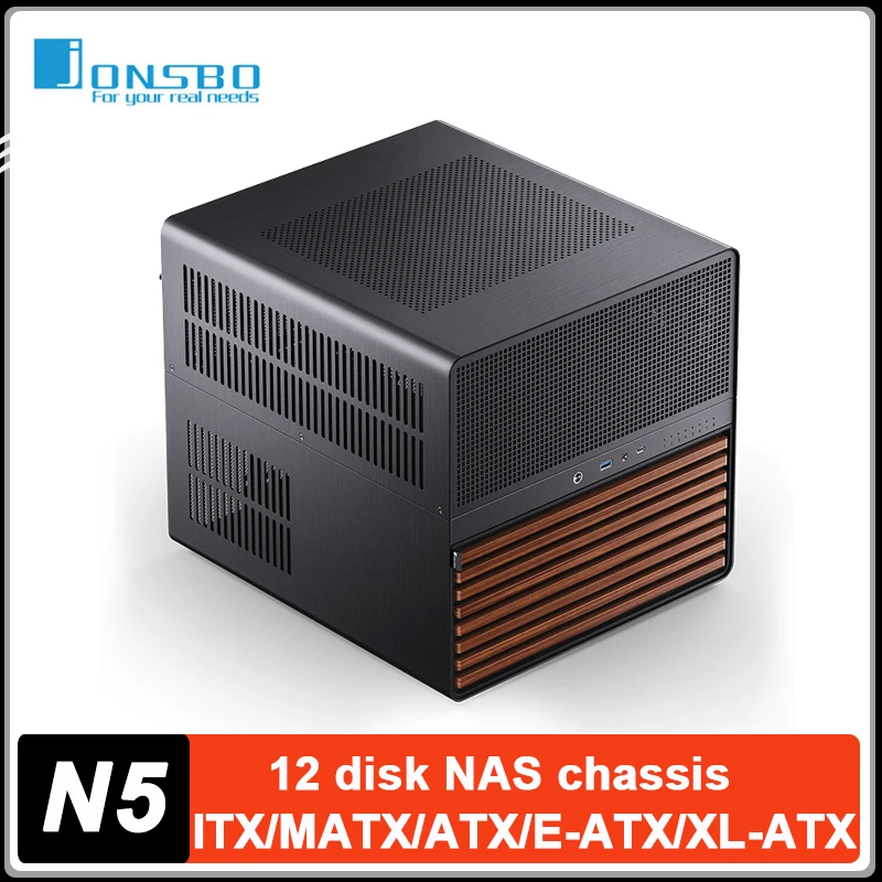JONSBO N5 Black NAS Case 12 Ha - Atx Power Supply のレビューと価格