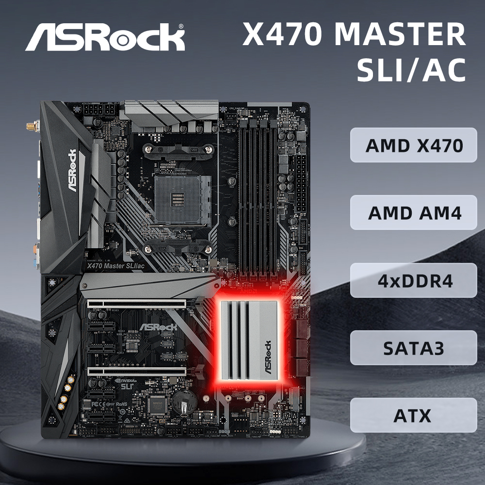 ASUS X470 MASTER SLI/AC Mother - Pc Gaming Ryzen 7 のレビューと価格