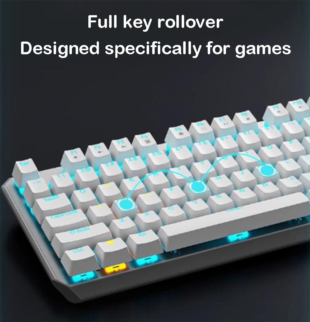 87-Key Mechanical Gaming Keybo - Anti-Ghosting Keyboard のレビューと価格