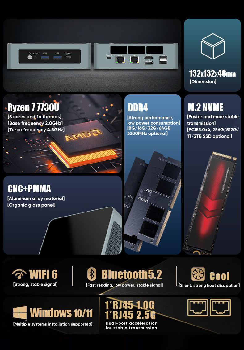 Cheap Amd Mini PC Ryzen 9 6900 - Pc Gaming Ryzen 7 のレビューと価格