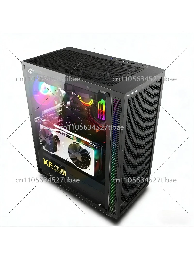 Black E-ATX Computer Case with - Pc Gaming High End のレビューと価格